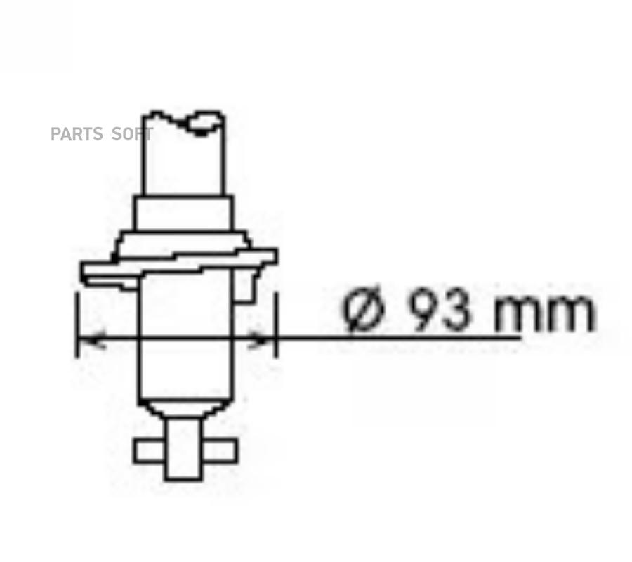 341 226_амортизатор задний газовый d93mm nissan almera 1.4-2.0 2wd 97-99