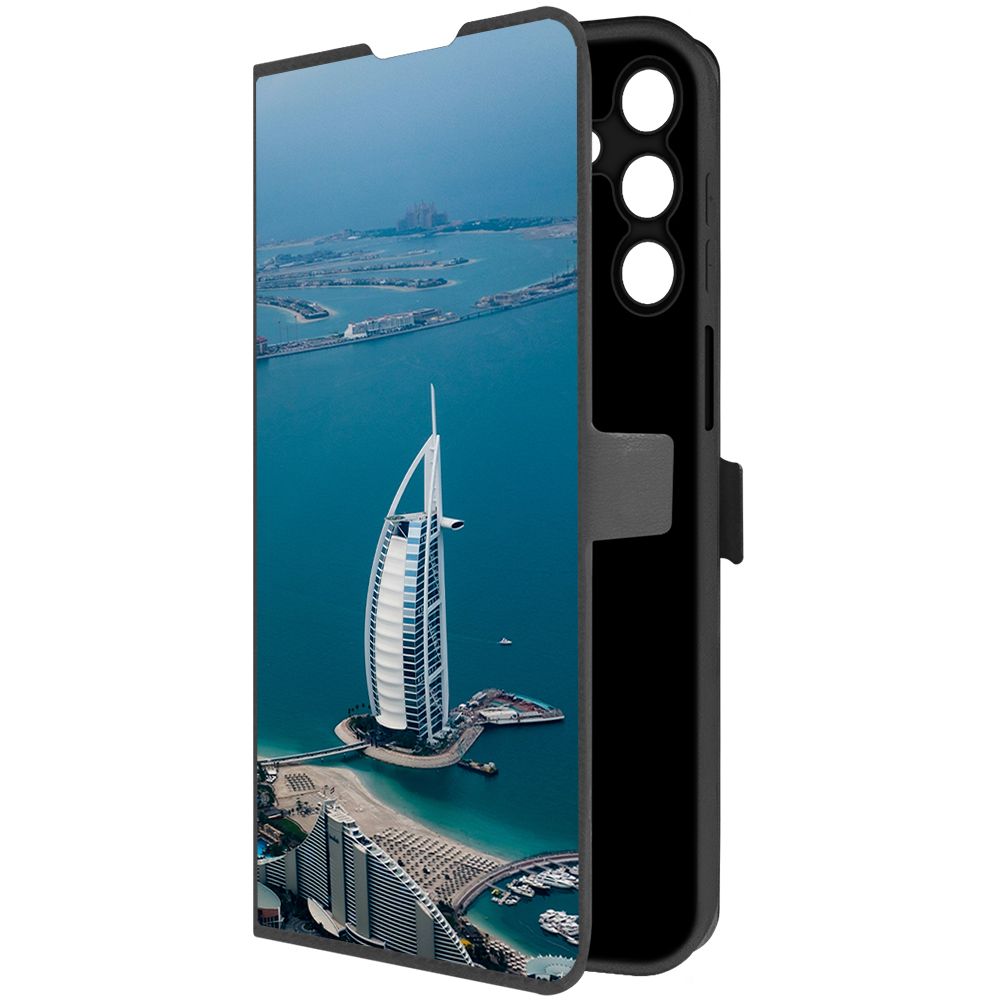 

Чехол-книжка Krutoff Eco Book для Samsung Galaxy A15 4G (A155) ОАЭ, Бурдж-эль-Араб, Черный