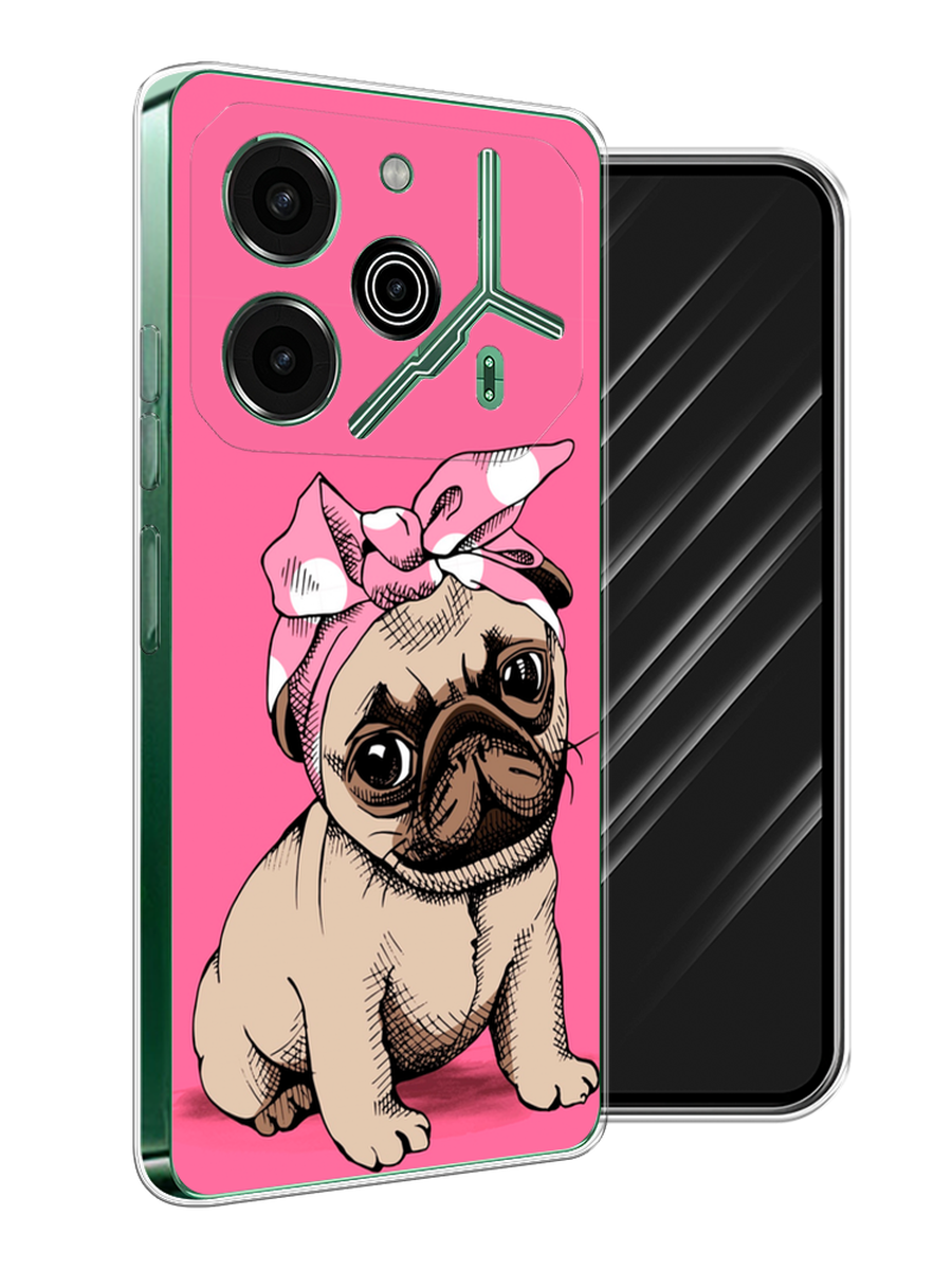 

Чехол Awog на Tecno Pova 6 Pro 5G "Dog Pin-Up", Розовый;бежевый, 305250-1