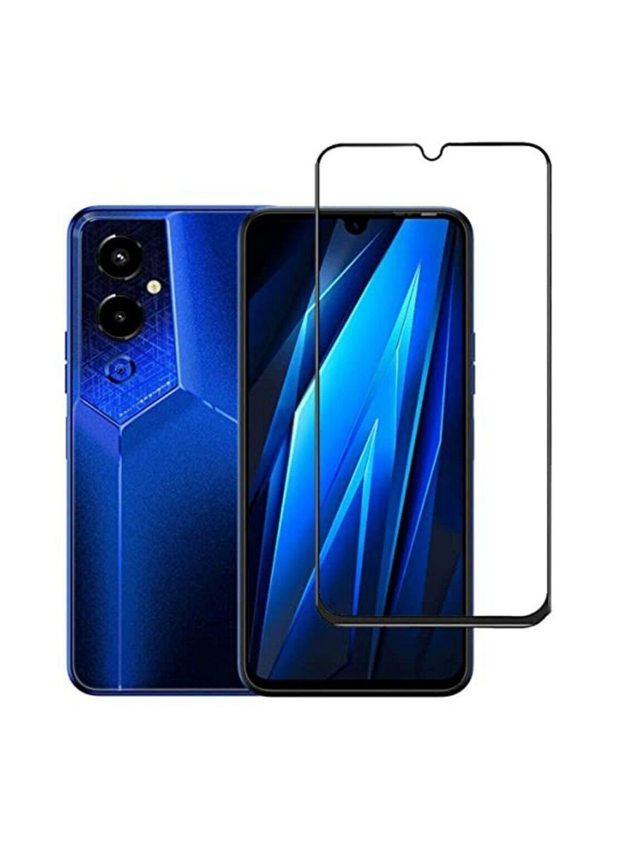 

Защитное стекло mObility для Tecno Pova 4 Pro полный клей, черный