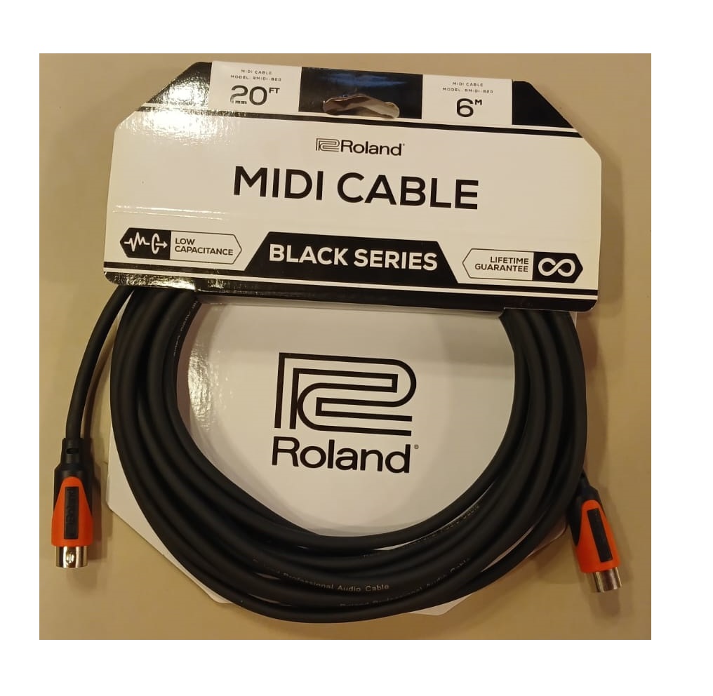 Кабель MIDI Roland RMIDI-B20 Black, 6 м