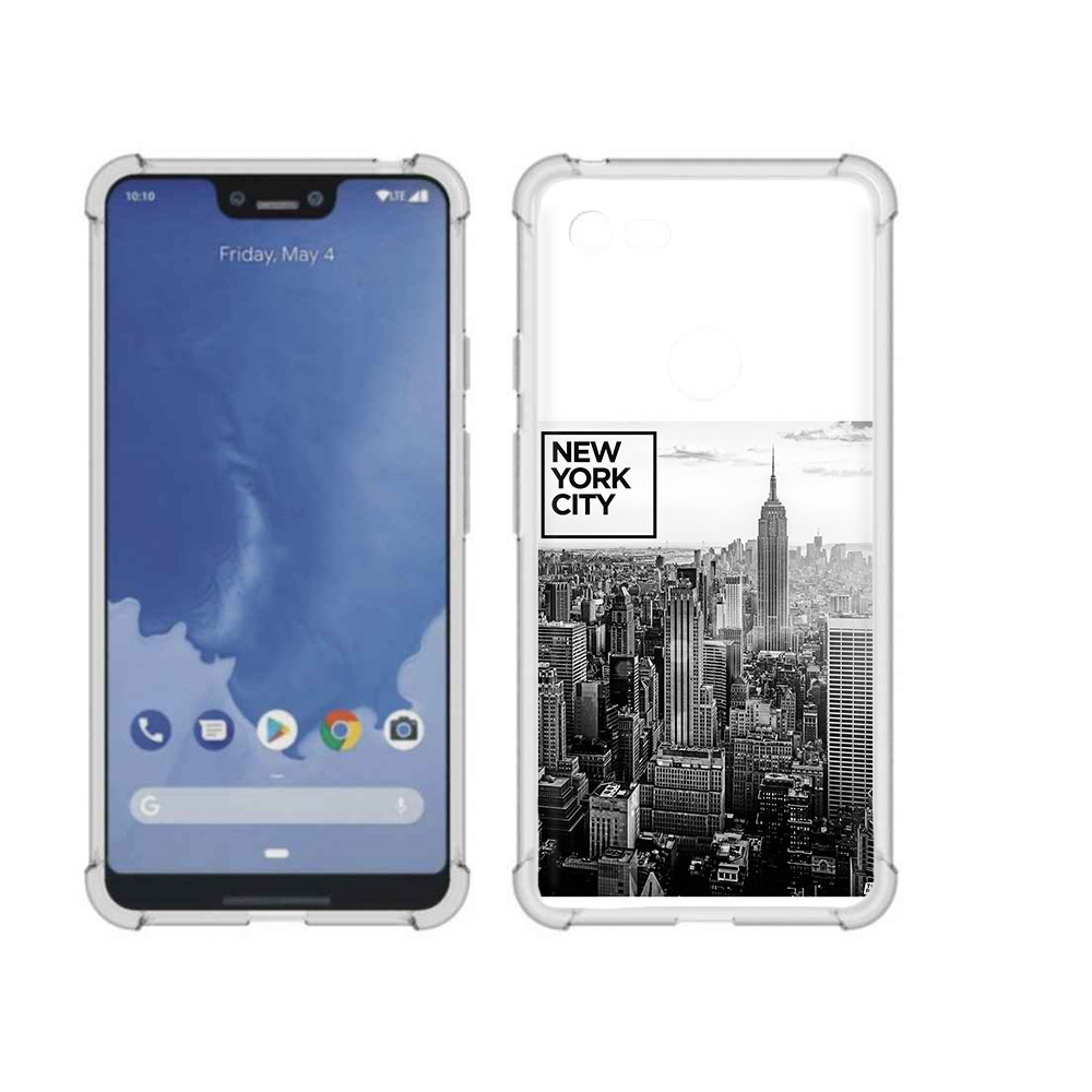 Чехол MyPads Tocco для Google Pixel 3 XL черно белый ньюерк