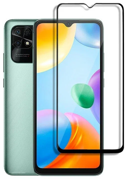 фото Защитное стекло mobility для xiaomi poco c40 полный клей, черный