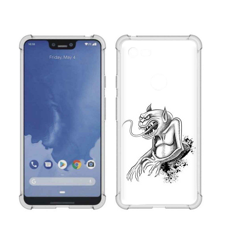 

Чехол MyPads Tocco для Google Pixel 3 XL чорт, Прозрачный, Tocco