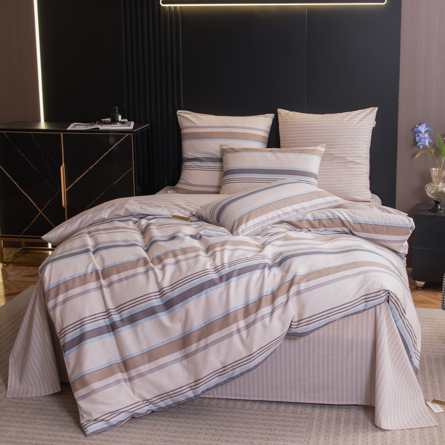 

Комплект постельного белья Ситрейд Делюкс Сатин 100% хлопок L630 Семейный, 602541909