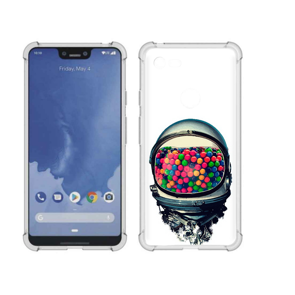 

Чехол MyPads Tocco для Google Pixel 3 XL шлем космонавта, Прозрачный, Tocco