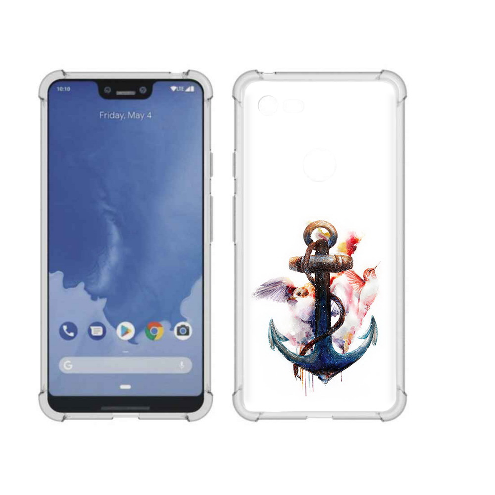 

Чехол MyPads Tocco для Google Pixel 3 XL якорь с птицами, Прозрачный, Tocco