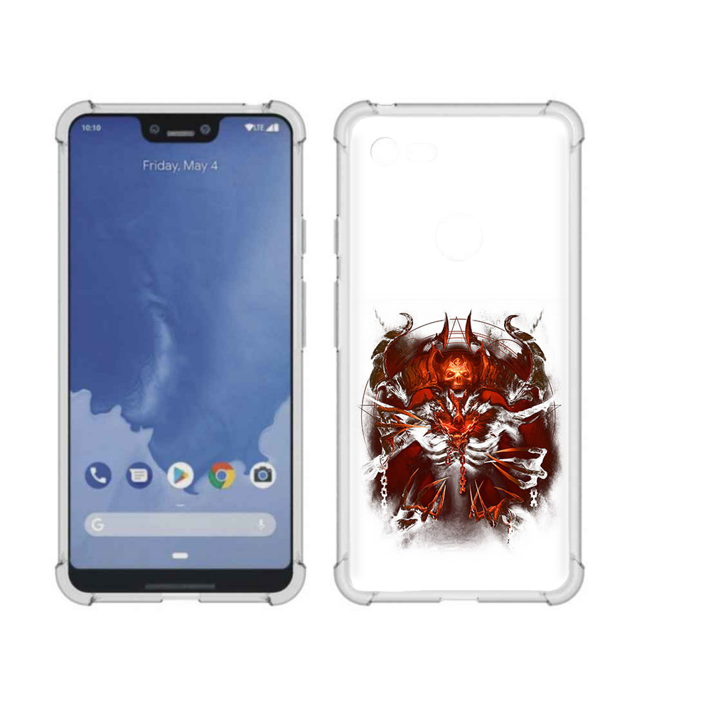 

Чехол MyPads Tocco для Google Pixel 3 XL яркий демон, Прозрачный, Tocco