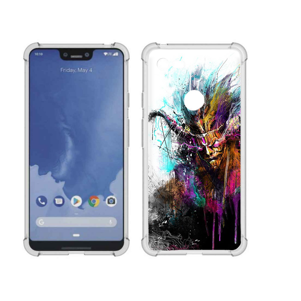 

Чехол MyPads Tocco для Google Pixel 3 XL яркий дьявол, Прозрачный, Tocco
