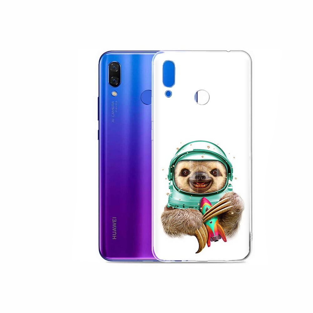 

Чехол MyPads Tocco для Honor Play Ленивец астронавт, Прозрачный, Tocco