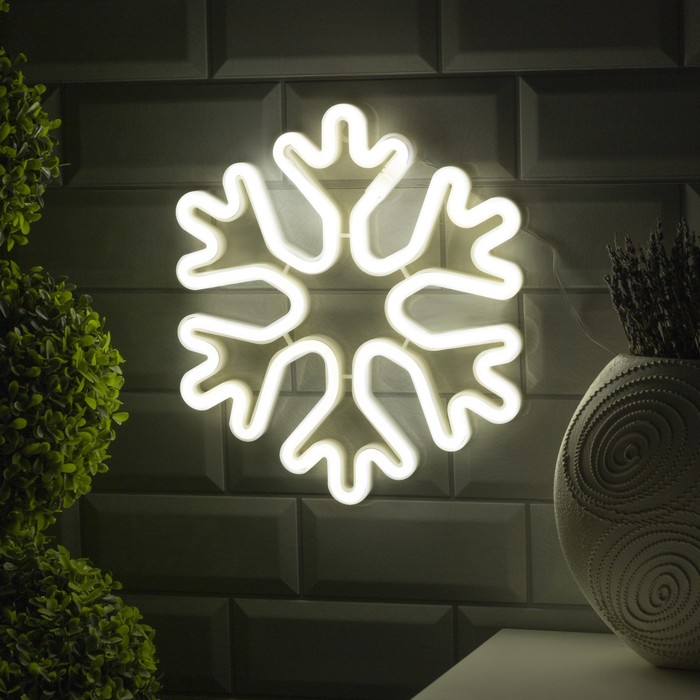 

Дюралайт Luazon lighting Снежинка 0,3х0,3м белый холодный, Снежинка