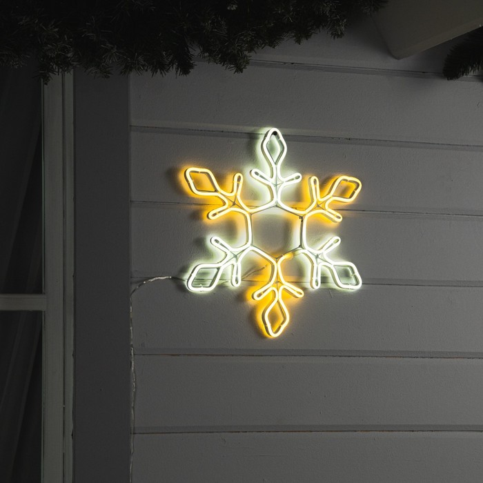 

Дюралайт Luazon lighting Снежинка 0,37х0,37м белый теплый, белый холодный, Снежинка