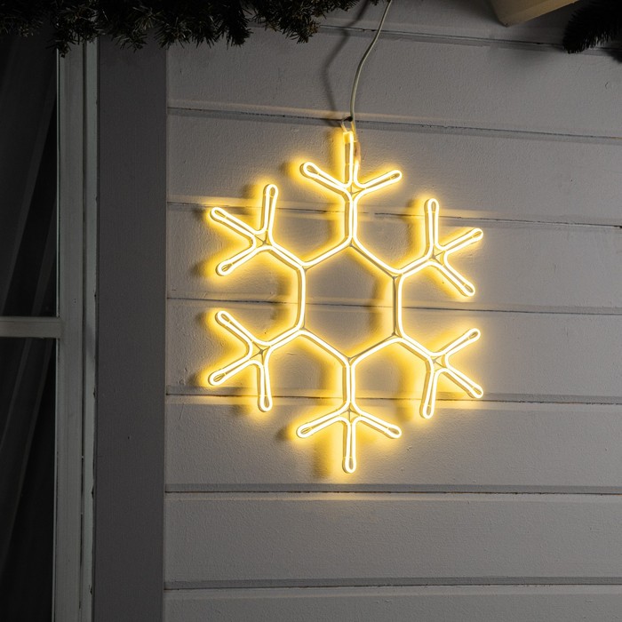 

Дюралайт Luazon lighting Снежинка 0,5х0,5м белый теплый, Снежинка