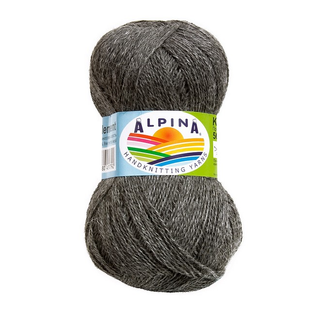 фото Пряжа alpina "klement" 4 шт. х 50 г 300 м в упак. цвет №08 серый klement-№08 серый