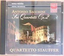 

Sacchini. Sei Quartetti Op. 2 - Quartetto Staufer, 1 CD