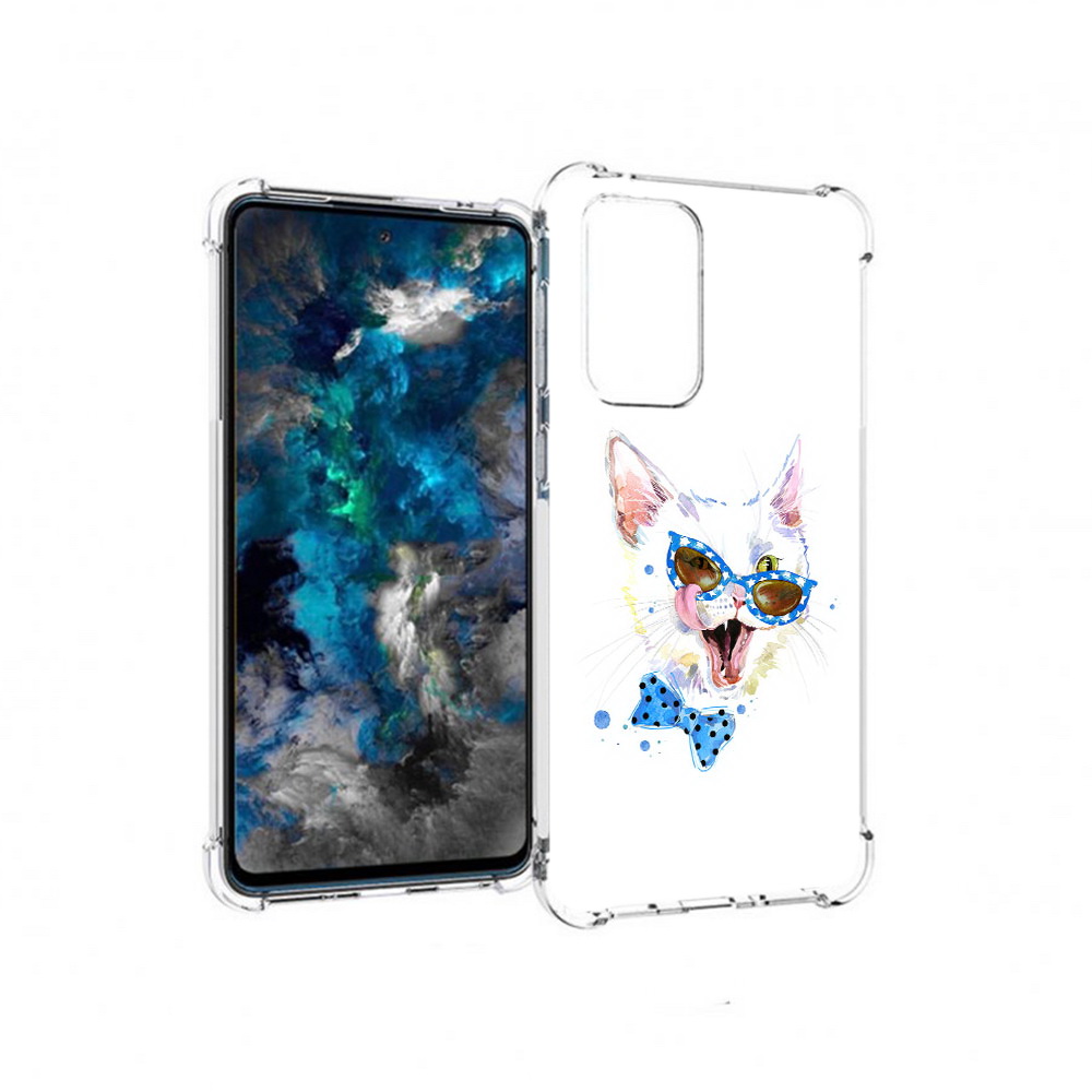 

Чехол MyPads Tocco для Samsung Galaxy A33 5G белый кот, Прозрачный, Tocco