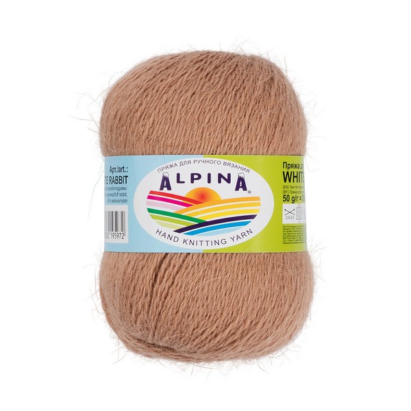 

Пряжа Alpina WHITE RABBIT 10 шт. в упак. цвет №249 т.бежевый Alpina-WHITE RABBIT-№