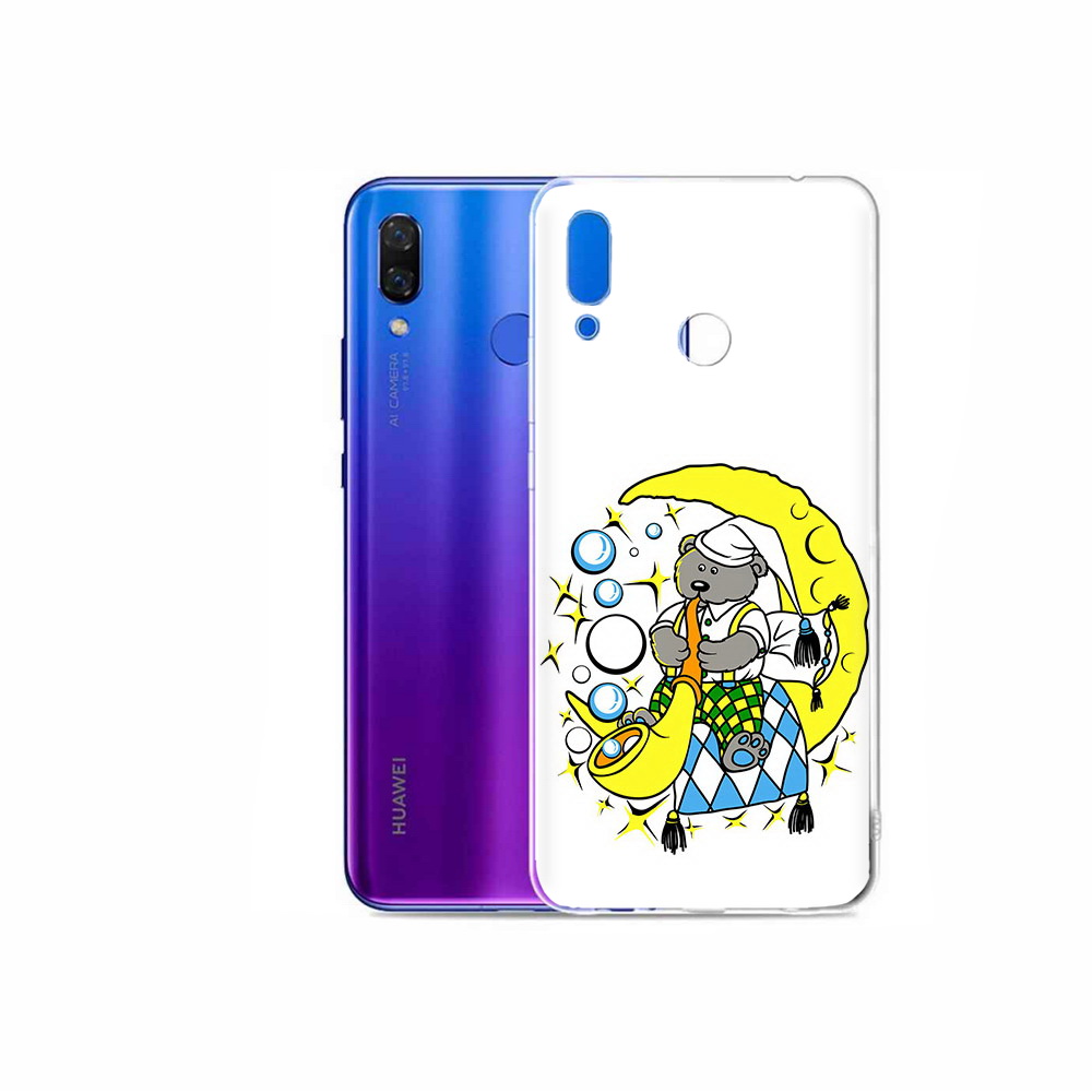 

Чехол MyPads Tocco для Honor Play Сырная луна, Прозрачный, Tocco