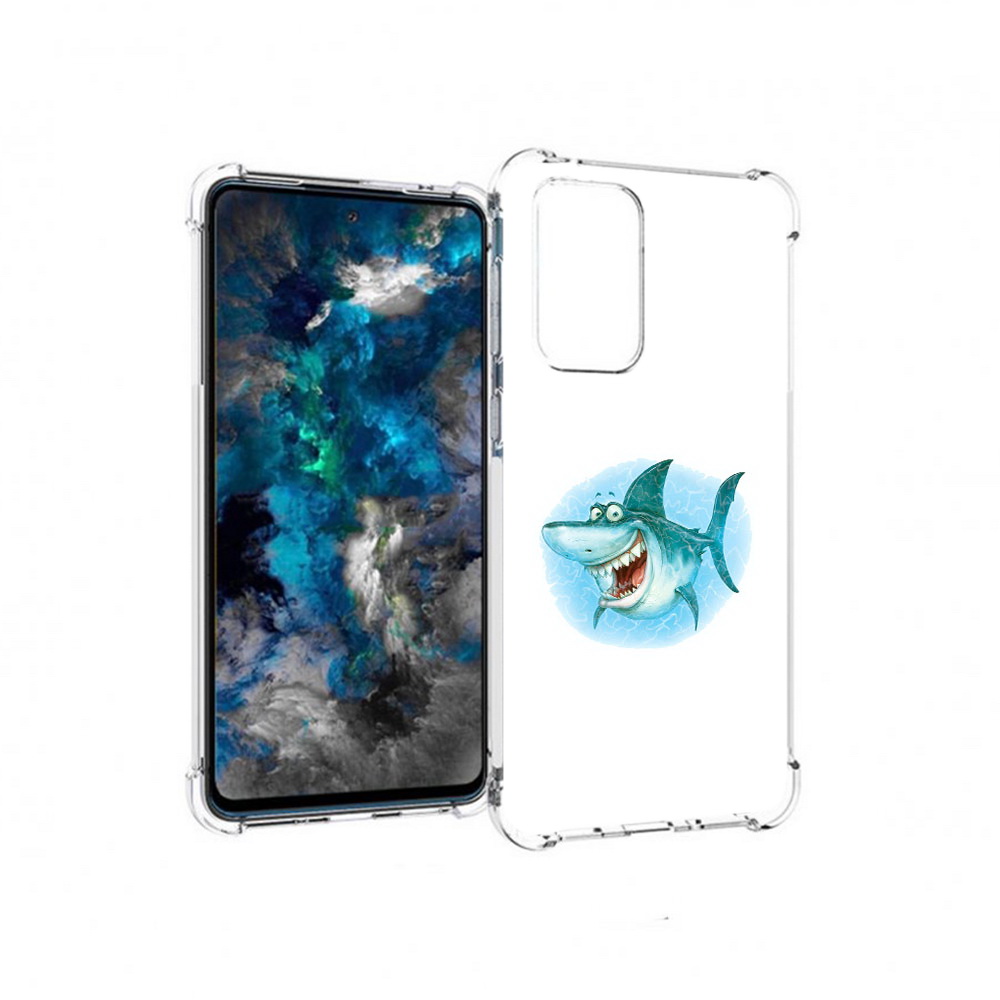 

Чехол MyPads Tocco для Samsung Galaxy A33 5G веселая акула, Прозрачный, Tocco