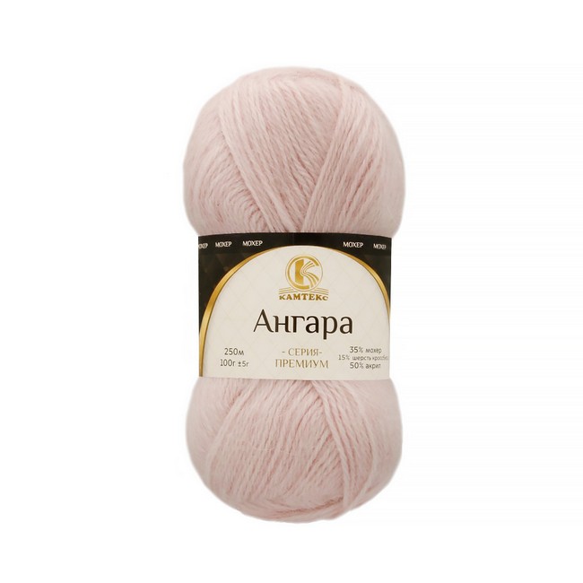 

Пряжа Камтекс "Ангара", 100г, 250м (мохер, шерсть кроссбред) (067 пудра), 5 мотков, Розовый