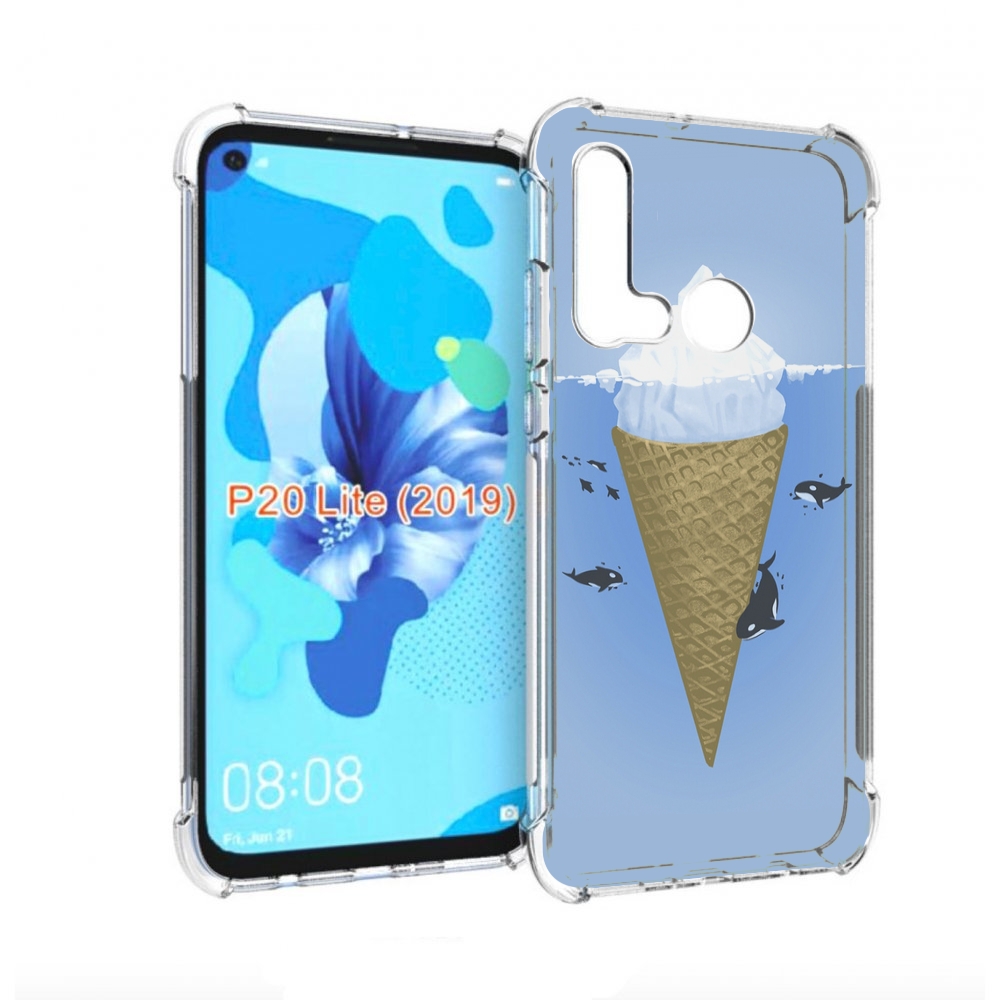 

Чехол бампер MyPads мороженное-у-косаток для Huawei P20 Lite (20, Прозрачный, Tocco