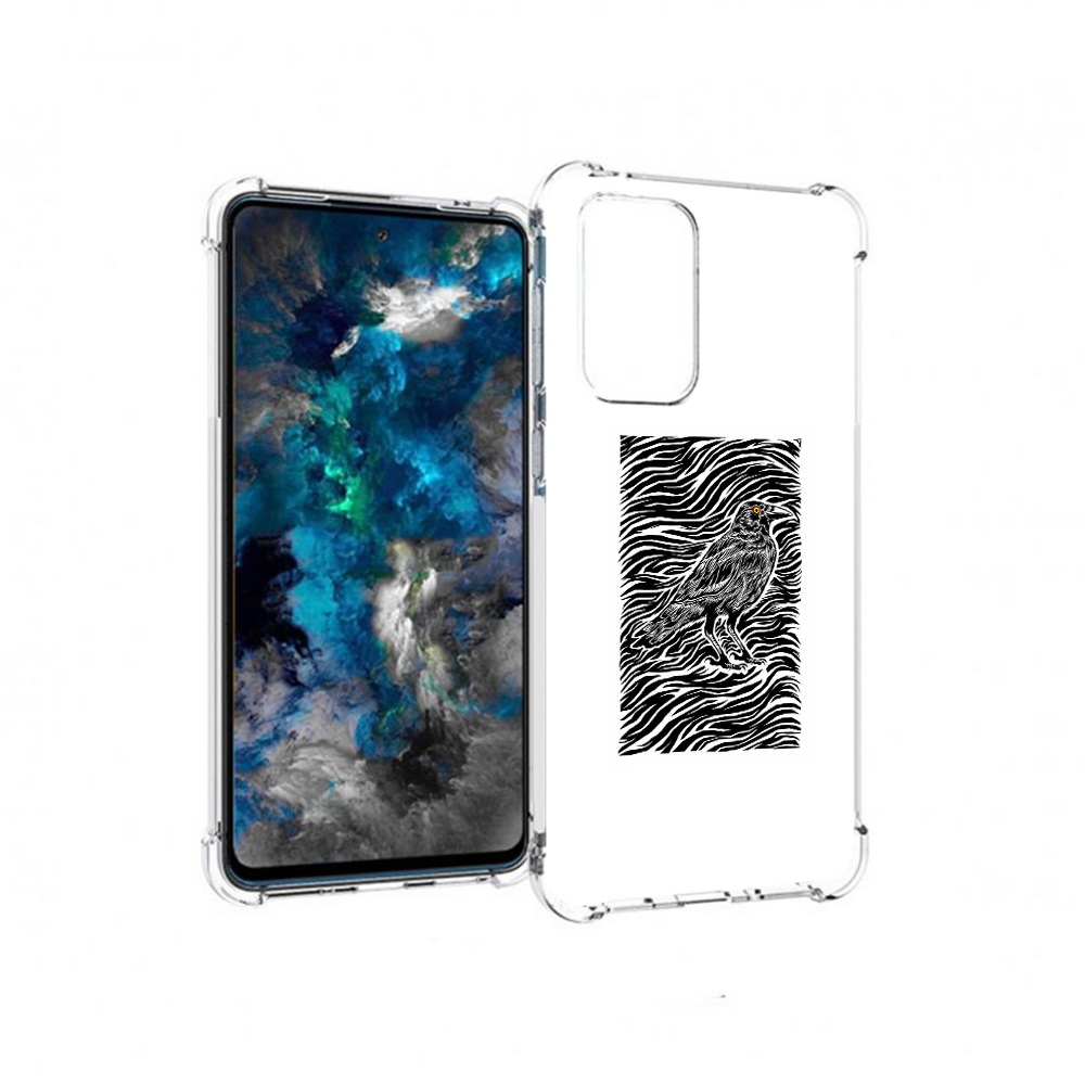 

Чехол MyPads Tocco для Samsung Galaxy A33 5G ворон в абстракции, Прозрачный, Tocco