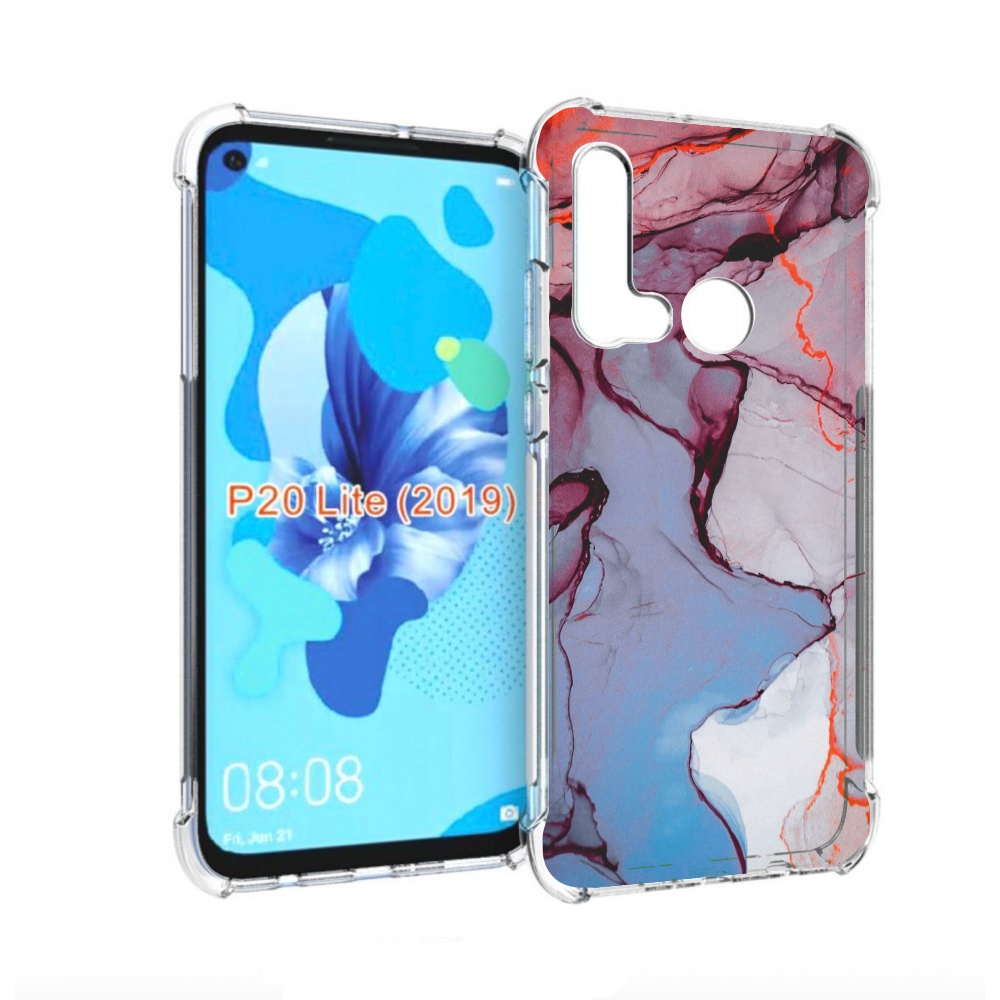 

Чехол бампер MyPads мраморный рисунок для Huawei P20 Lite (2019), Прозрачный, Tocco