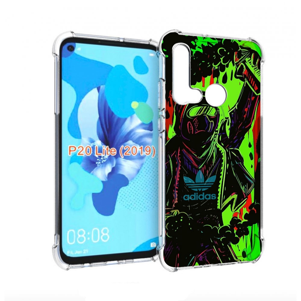 

Чехол бампер MyPads мужчина в красках адидас для Huawei P20 Lite, Прозрачный, Tocco