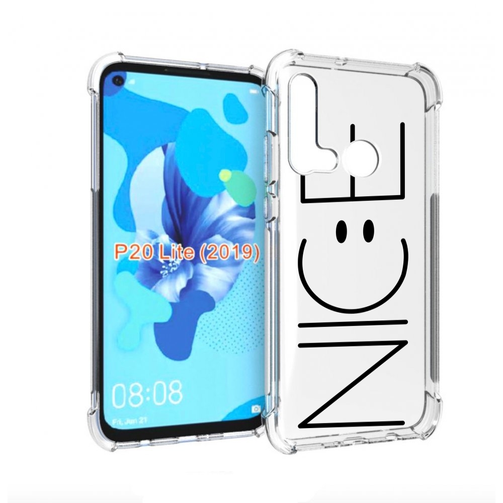 

Чехол бампер MyPads найс-надпись для Huawei P20 Lite (2019), Прозрачный, Tocco