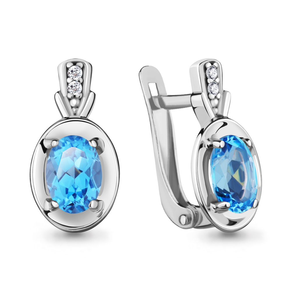 

Серьги из серебра с топазом Aquamarine 4735205А_925_р, 4735205А_925_р