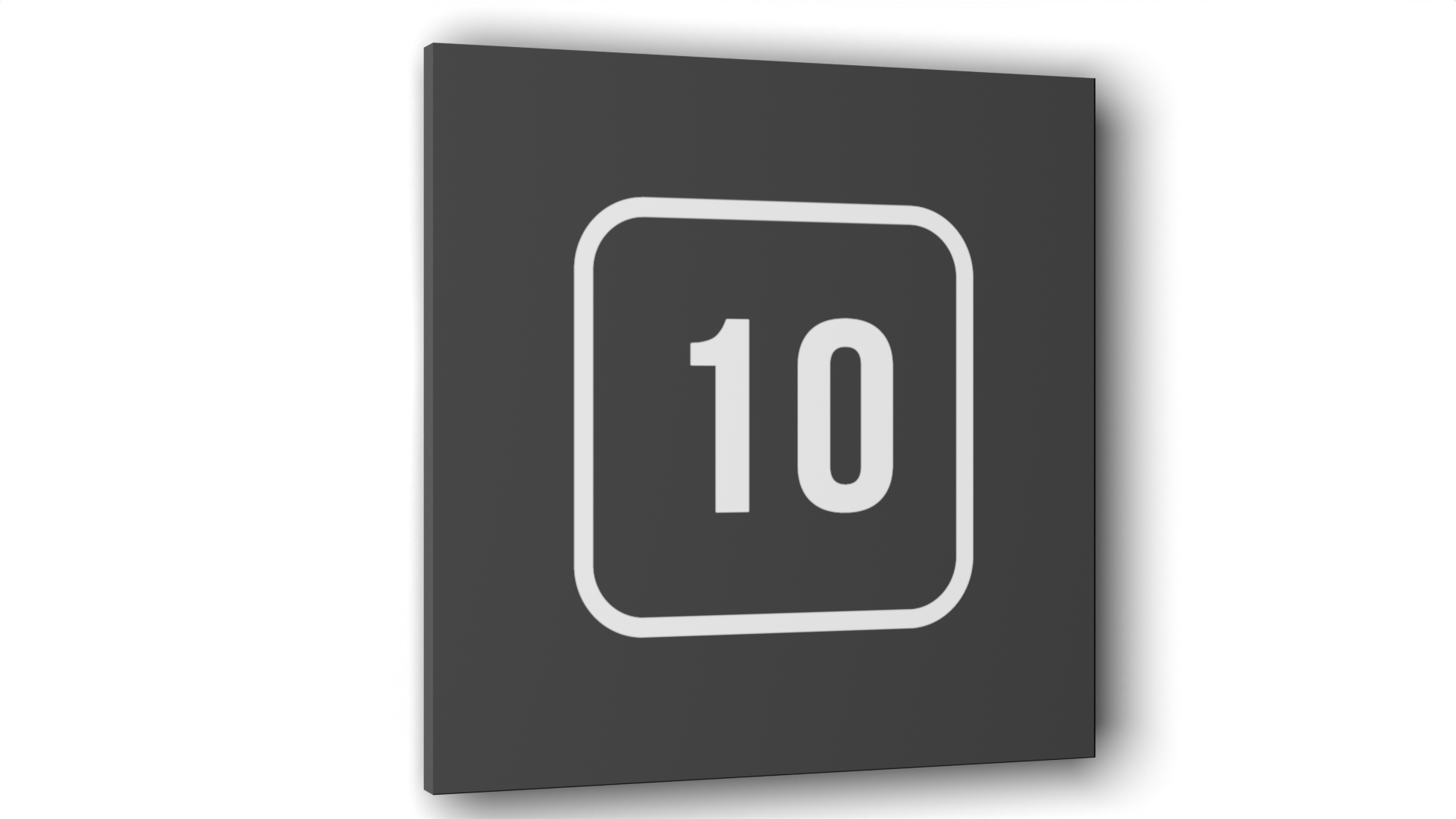 

Табличка 10, Серая матовая, 10 см х 10 см, Серый, Пластик серый 10