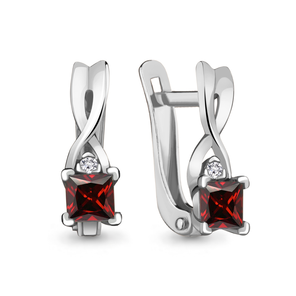 

Серьги из серебра с гранатом Aquamarine 4735303А_925_р, 4735303А_925_р