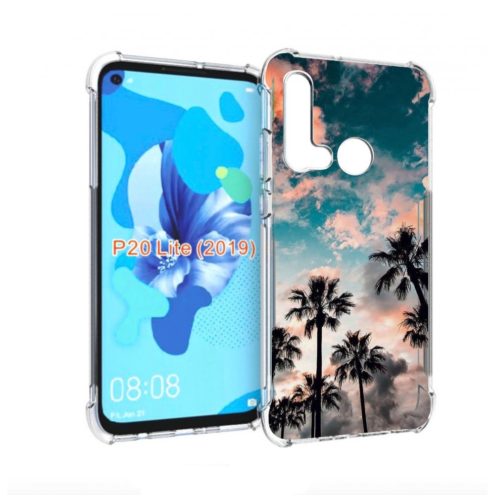 

Чехол бампер MyPads небо-с-пальмами для Huawei P20 Lite (2019), Прозрачный, Tocco