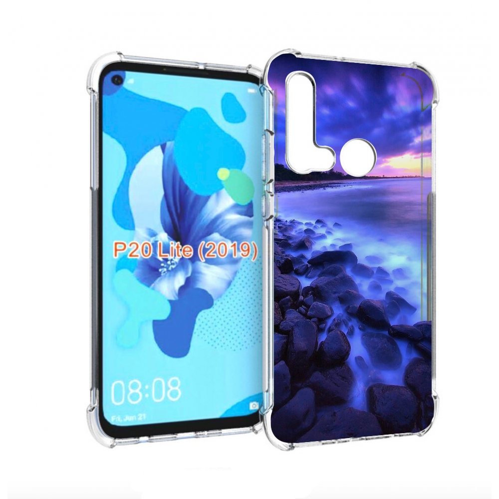 

Чехол бампер MyPads неоновый берег для Huawei P20 Lite (2019), Прозрачный, Tocco