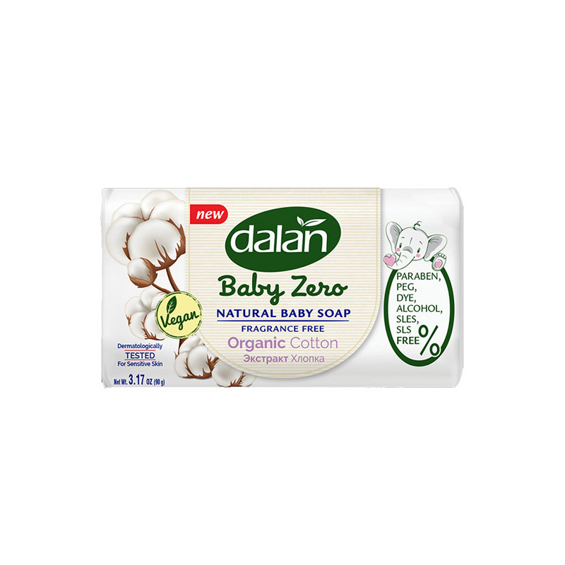 фото Мыло натуральное dalan baby zero natural baby soap organic cotton 90 г