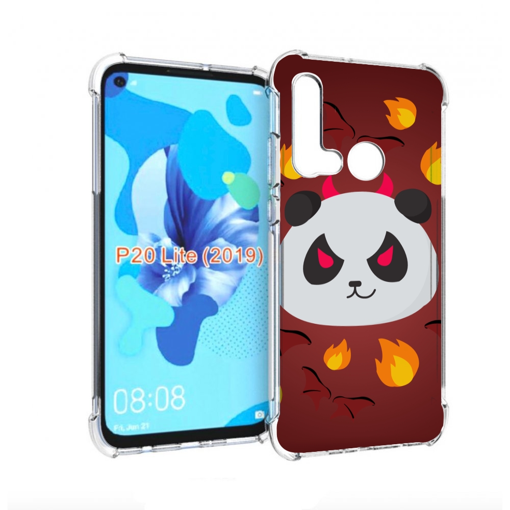 Чехол бампер MyPads огненная-панда для Huawei P20 Lite (2019)