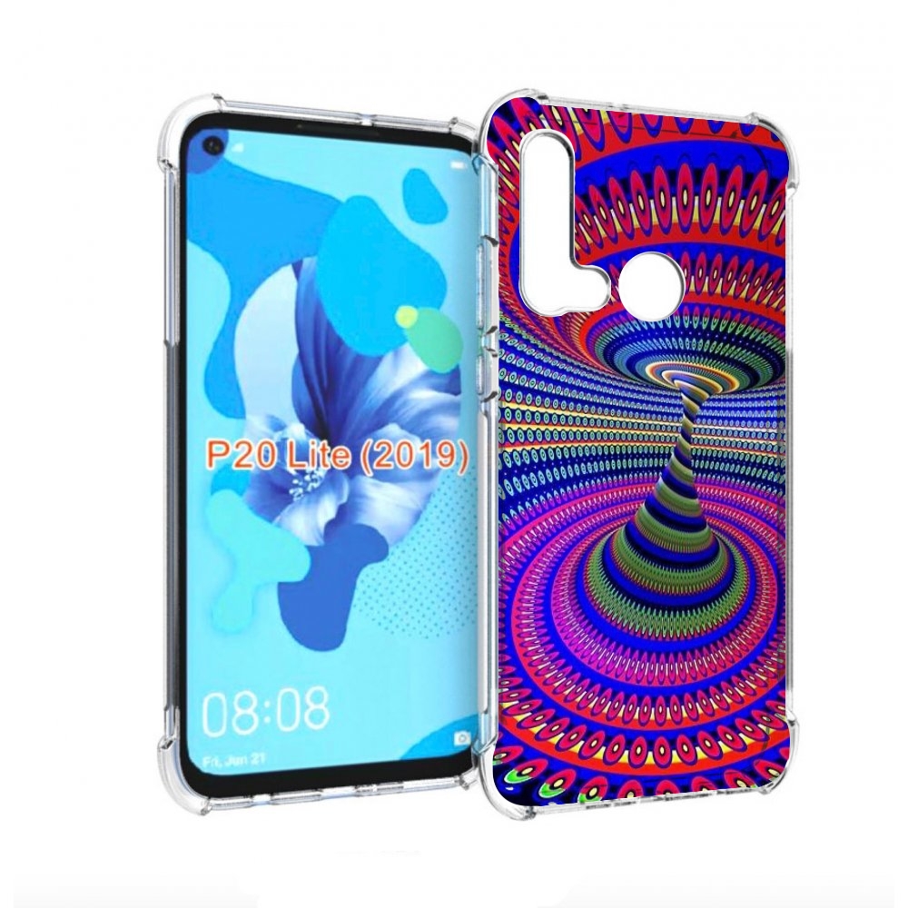 

Чехол бампер MyPads оптическая иллюзия для Huawei P20 Lite (2019, Прозрачный, Tocco