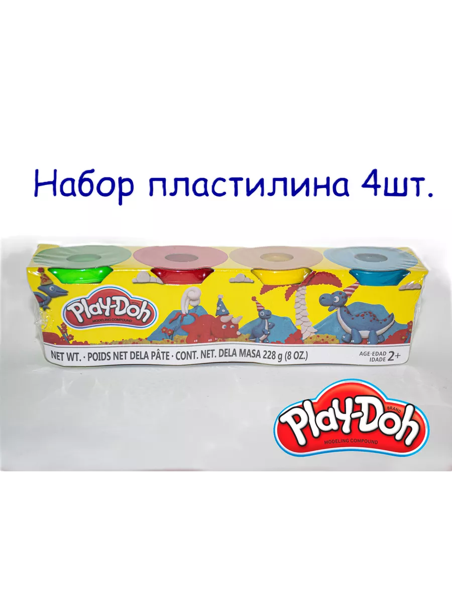 

Воздушный пластилин Play-Doh Пластилин 4 шт 4 цв, Желтый;зеленый;синий, Пластилин 4 шт.