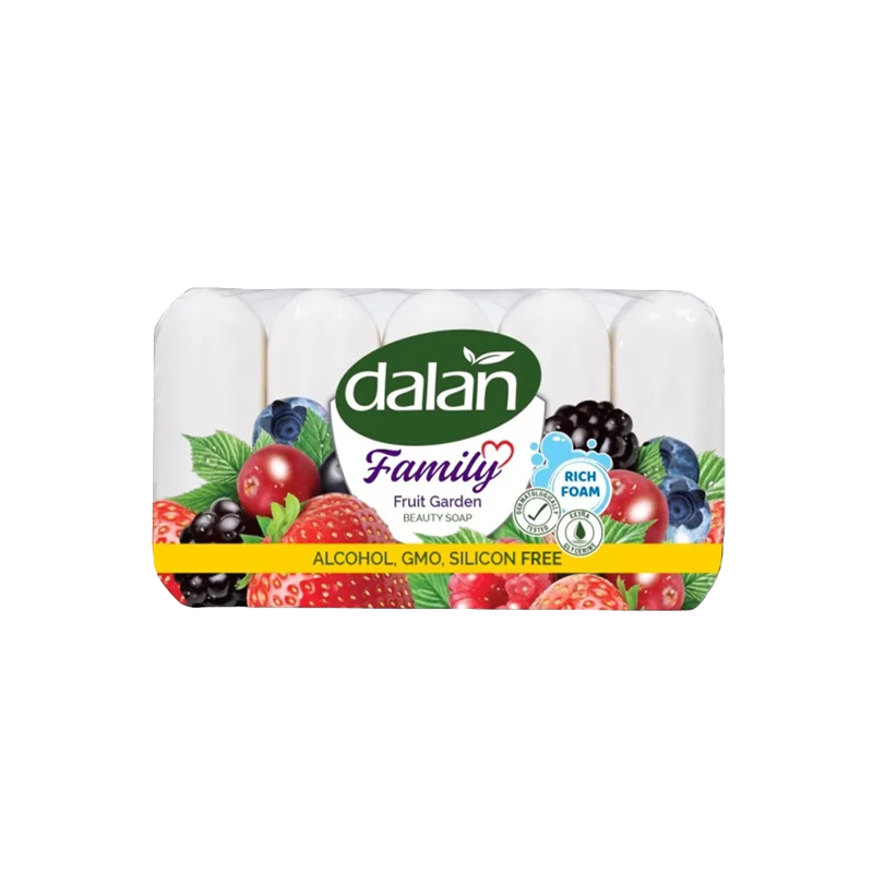 Мыло туалетное Dalan Family Fruit Garden 5х75 г туалетное мыло глицериновое dalan glycerine soap olive oil 100 г