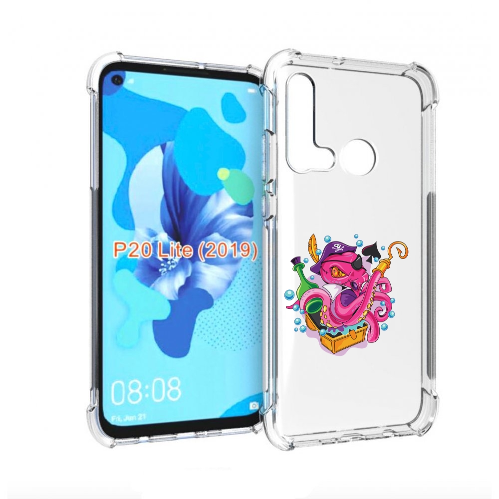 

Чехол бампер MyPads осьминог пират детский для Huawei P20 Lite (, Прозрачный, Tocco