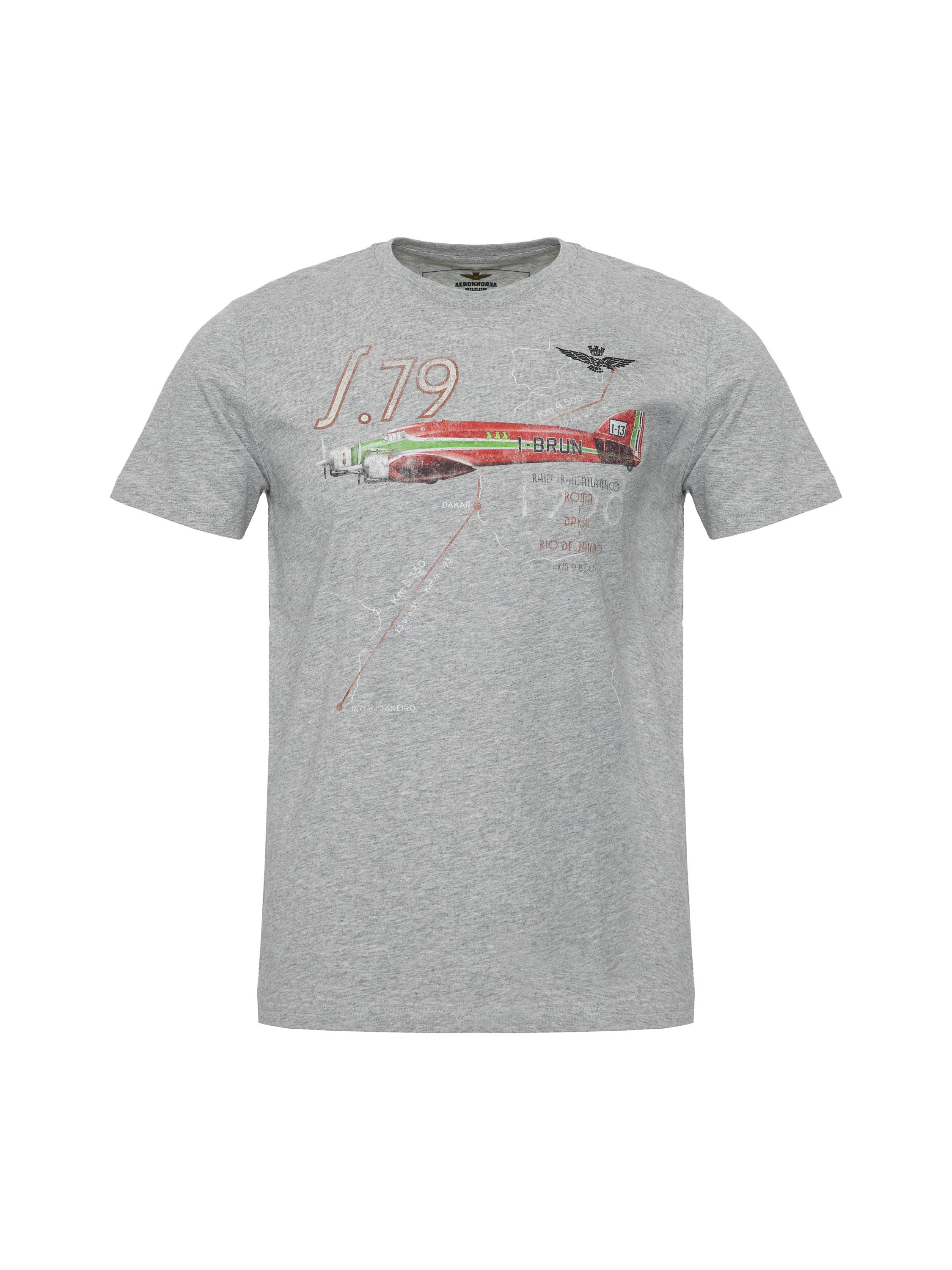 

Футболка мужская Aeronautica Militare TS2125J607 серая 52 RU, Серый, TS2125J607