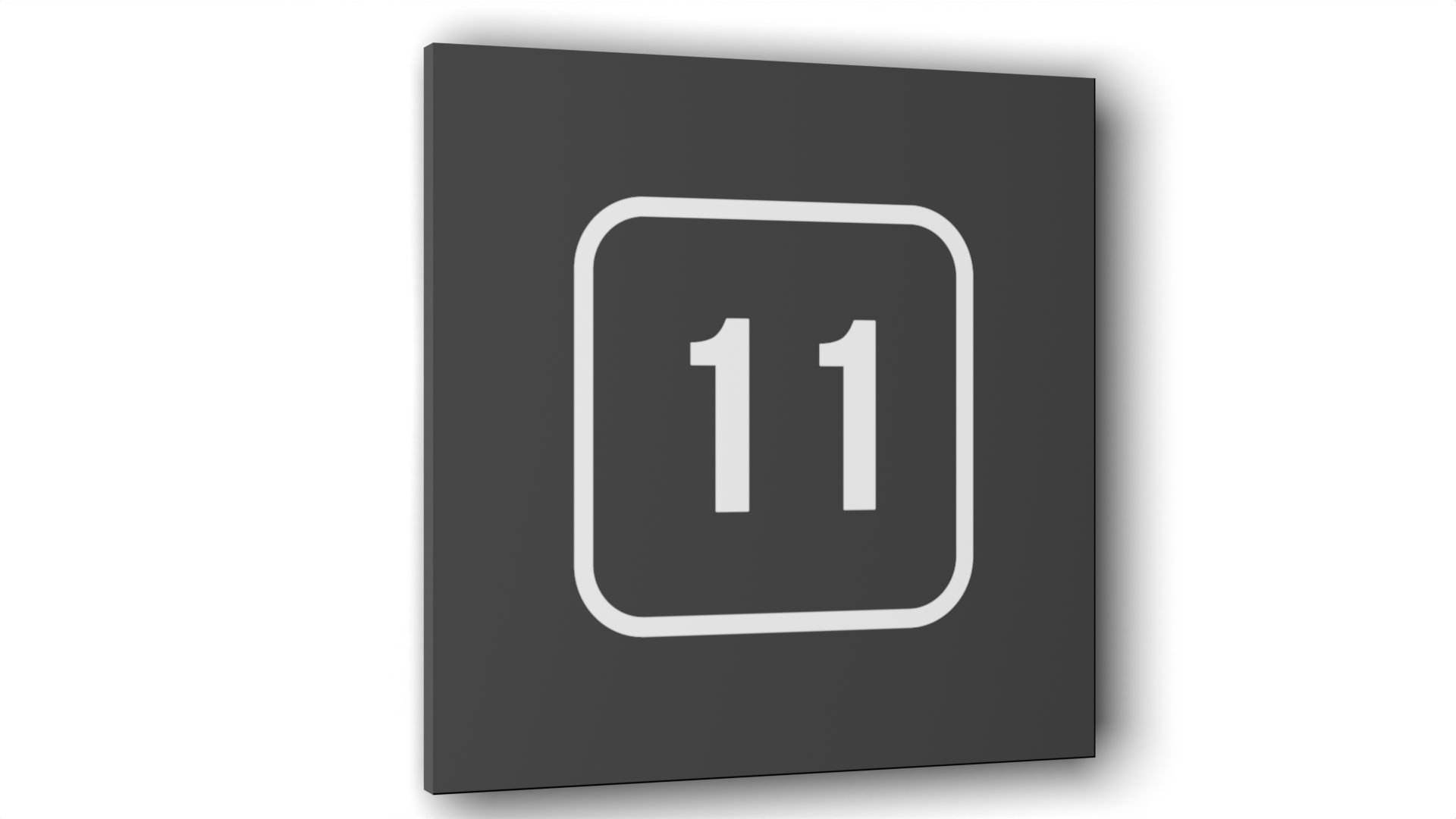

Табличка 11, Серая матовая, 10 см х 10 см, Серый, Пластик серый 10