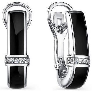 

Серьги из серебра с фианитом АЛЬКОР 02-2096_0ЭМ3-00, 02-2096_0ЭМ3-00