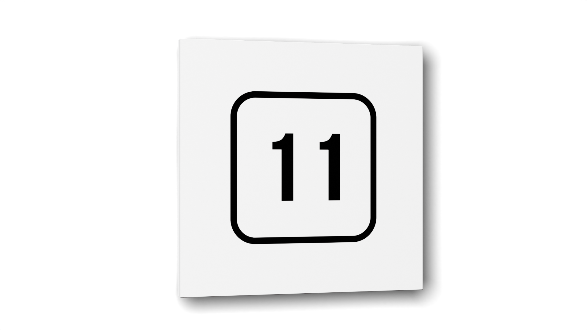 

Табличка 11, Белая глянцевая, 10 см х 10 см, Белый, Акрил белый 10