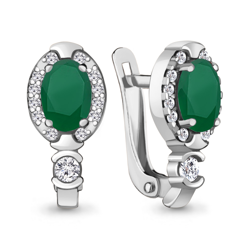 

Серьги из серебра с агатом Aquamarine 4735409А_925_р, 4735409А_925_р