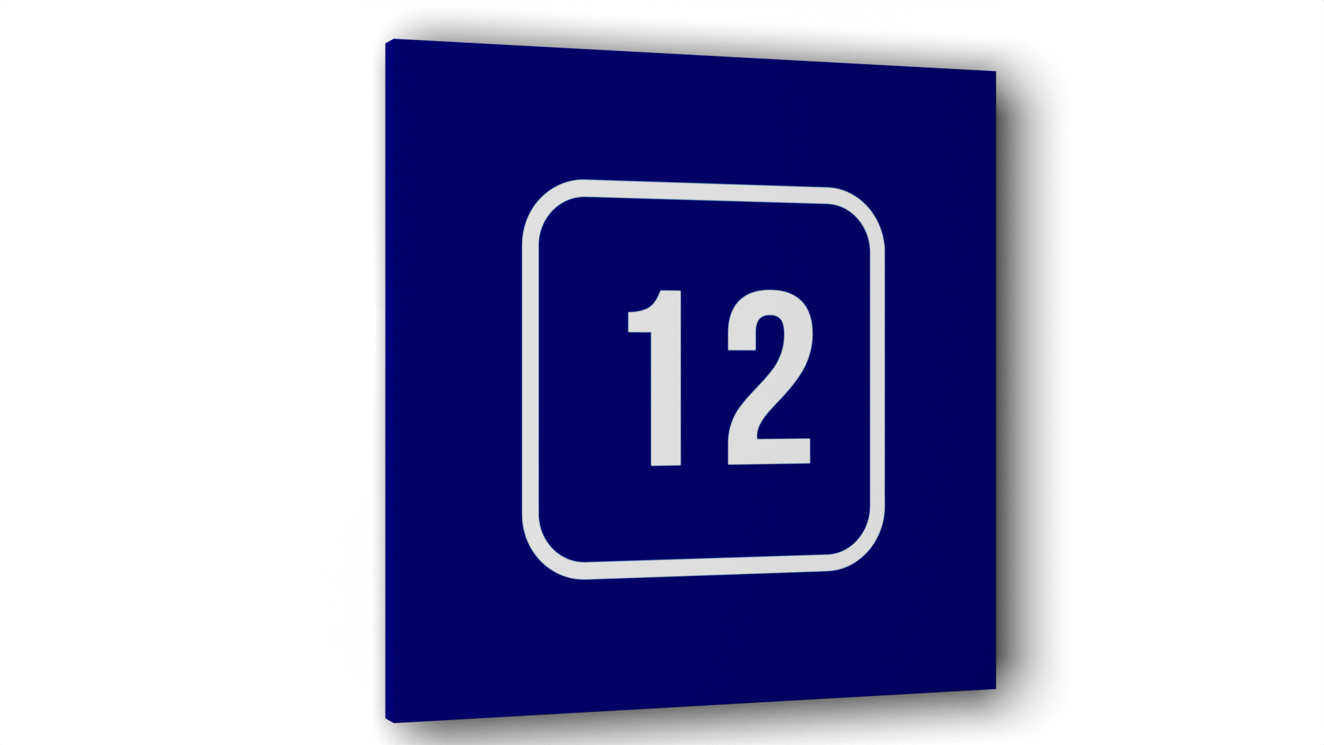 

Табличка 12, Синяя матовая, 10 см х 10 см, Синий, Пластик синий 10