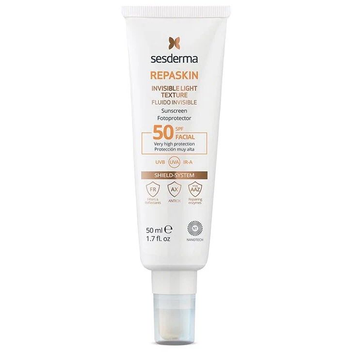 Солнцезащитное средство Sesderma REPASKIN INVISIBLE LIGHT TEXTURE SPF50 50 мл средство солнцезащитное с тонирующим эффектом для лица sesderma repaskin spf50 50 мл