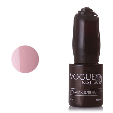 

Гель-лак Vogue Nails бежево-розовый с блестками плотный 10 мл