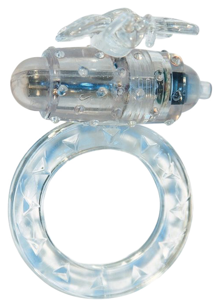 фото Вибро-кольцо эрекционное flutter-ring vibrating ring clear toy joy