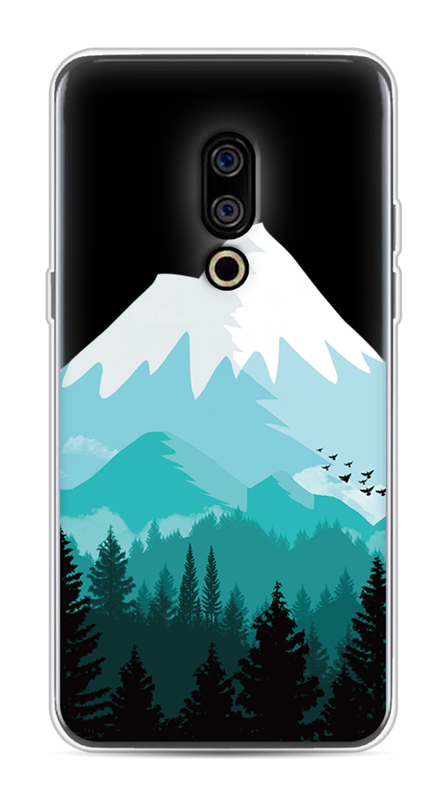 

Чехол на Meizu 15 "Синяя снежная гора", Белый;голубой;бирюзовый, 72650-2